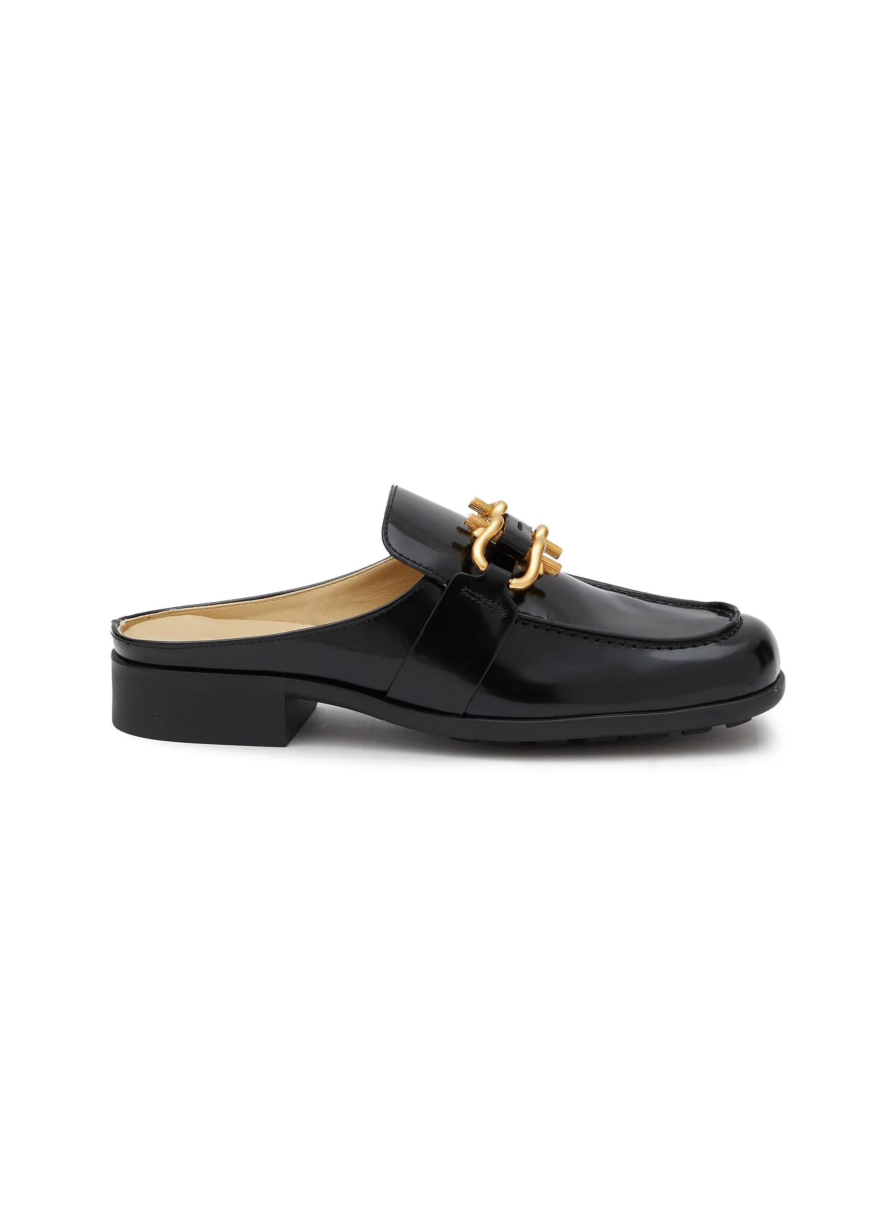 -----------BOTTEGA VENETA ---- ------------ ----‘Monsieur’ Patent Leather Loafer Mules --