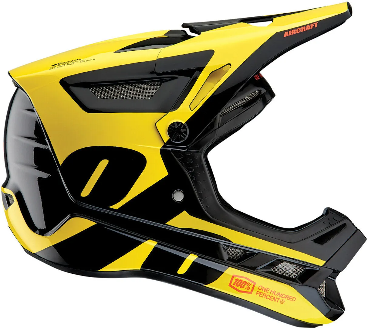 100% Aircraft Composite Helmet Ltd - Neon Yellow - 2022