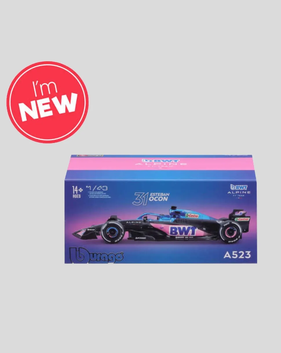 1:43 F1 BWT Alpine F1 Team A523 2023 With Helmet Ocon