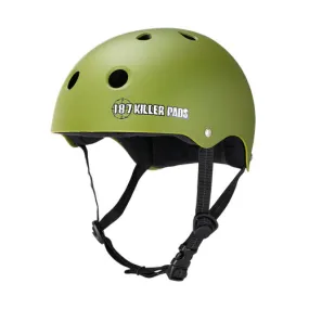 187 Skateboard Helmet Pro Skate w/ Sweatsaver Liner Army Green Size L