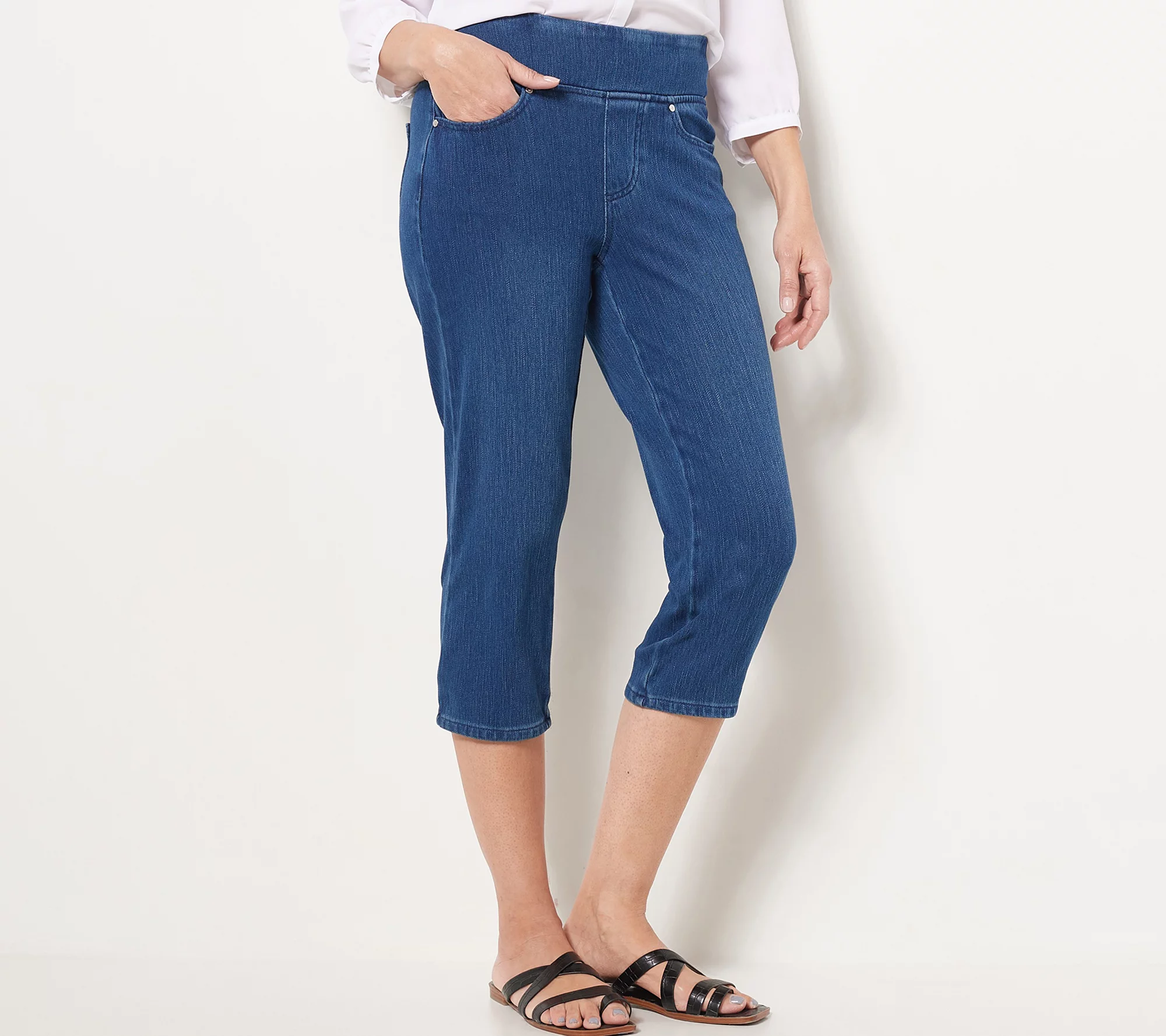 "As Is" Belle by Kim Gravel Regular Flexibelle Capri Jeans