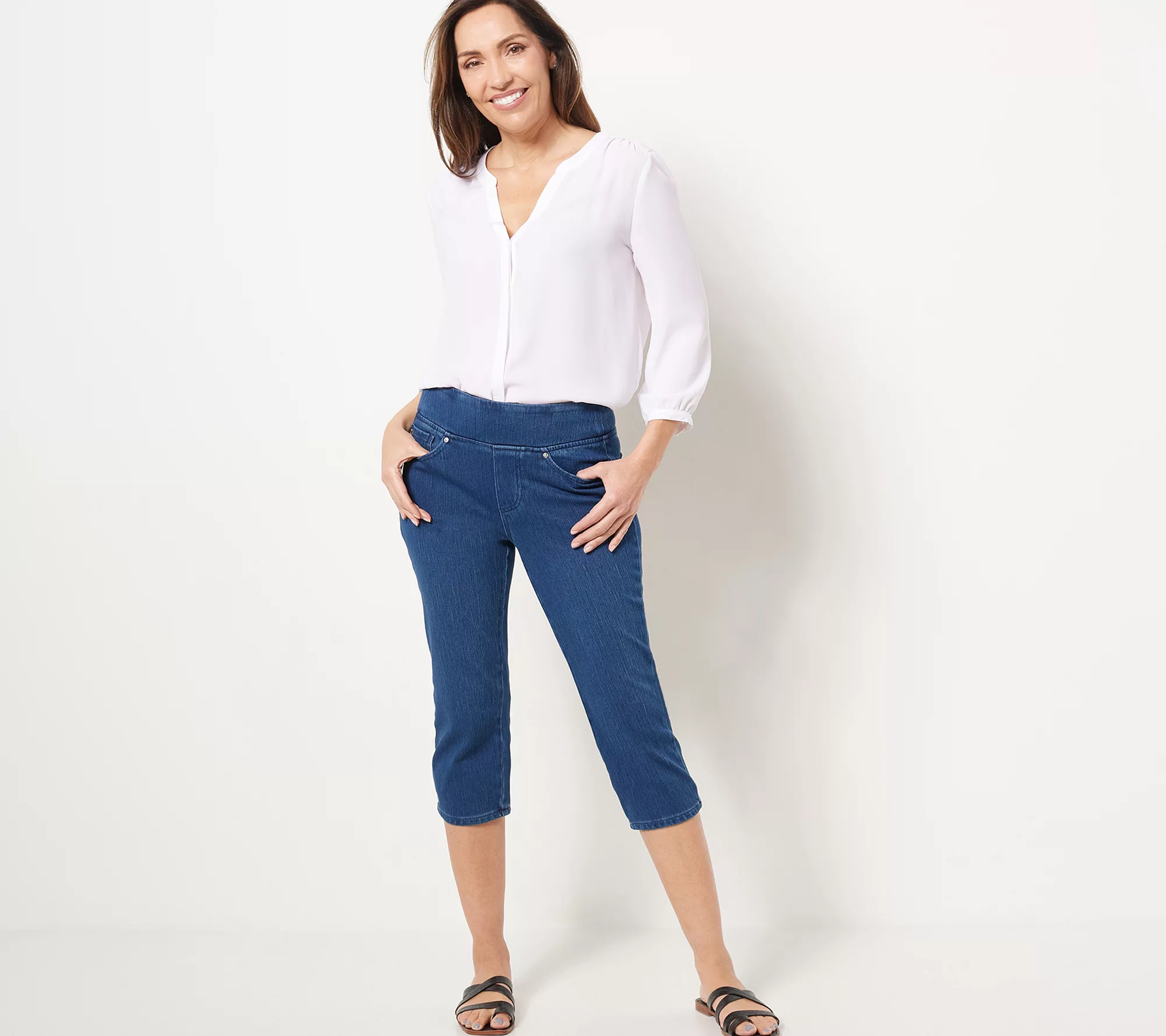 "As Is" Belle by Kim Gravel Regular Flexibelle Capri Jeans