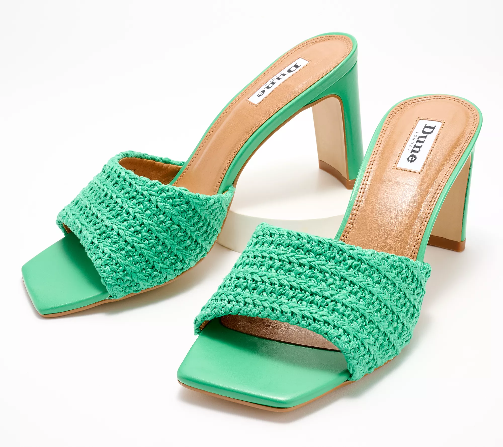 "As Is" Dune London Woven Heeled Mules - March