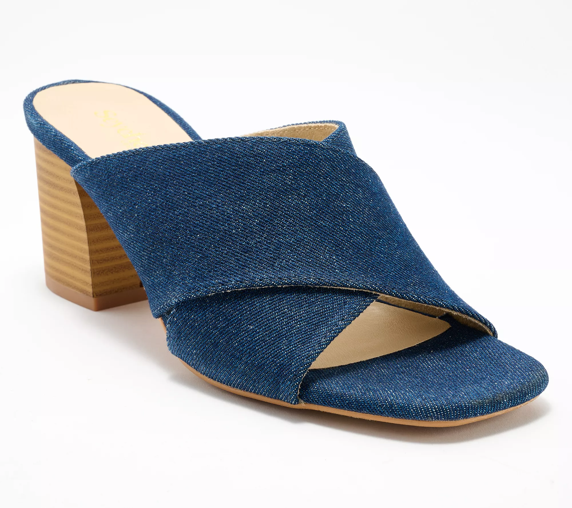 "As Is" Seychelles Crossband Heeled Mules- Papaya