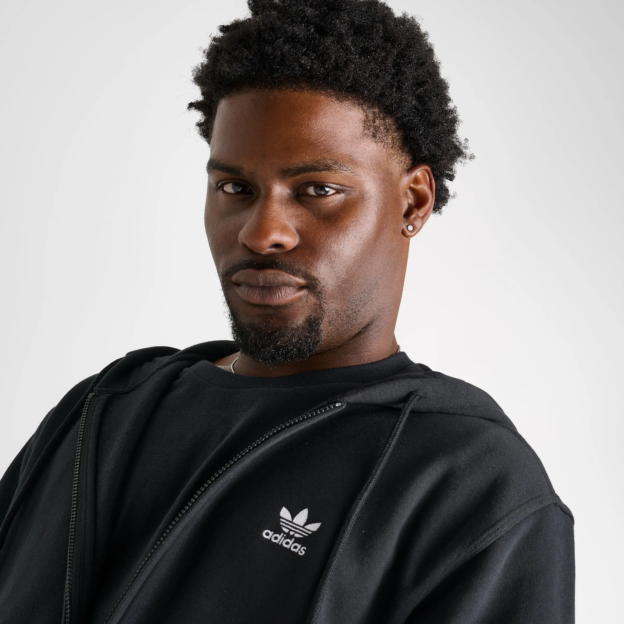 adidas Essentials Full Zip Hoodie / Black