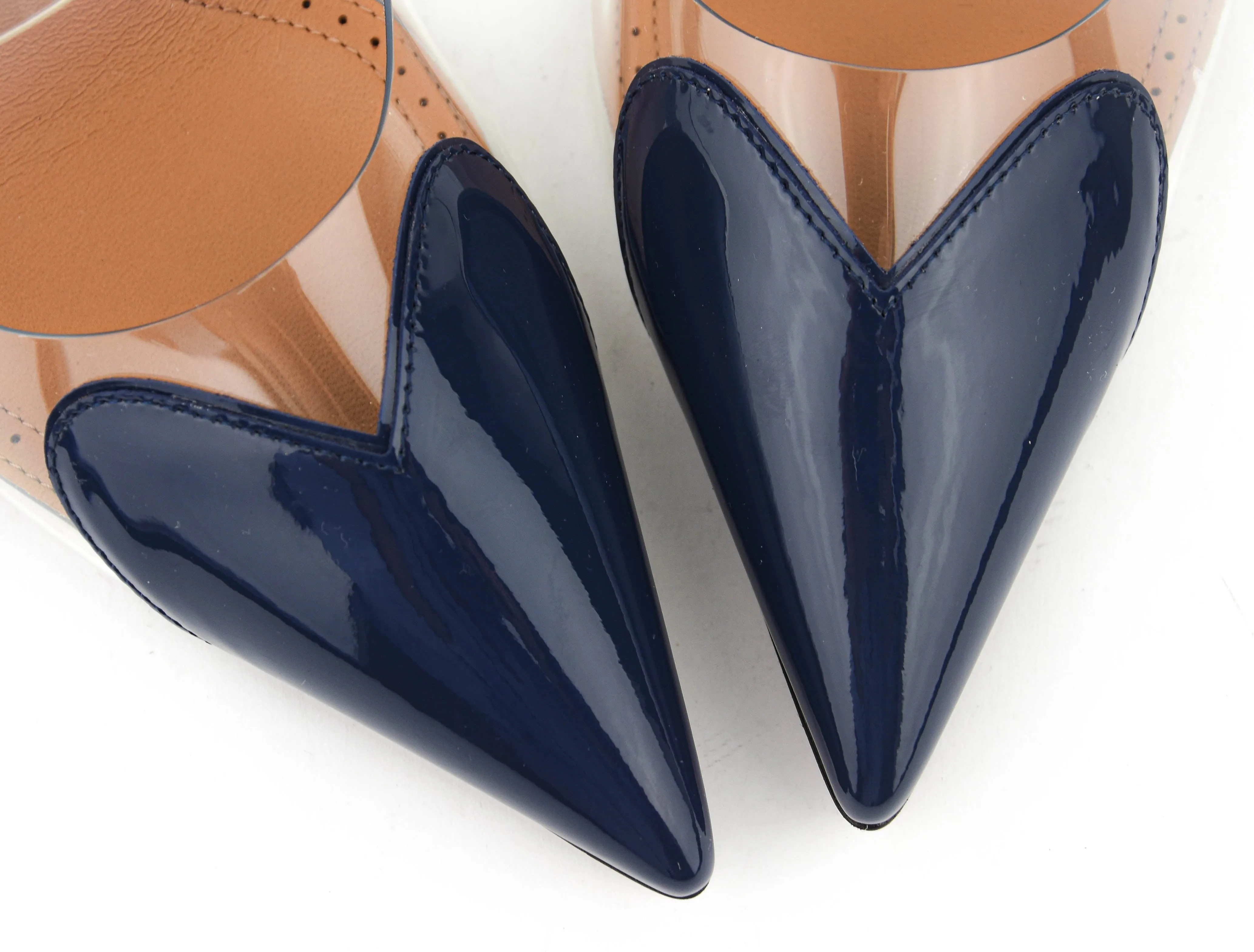 ALAIA  ALAIA LE COEUR MULES 90 BLUE