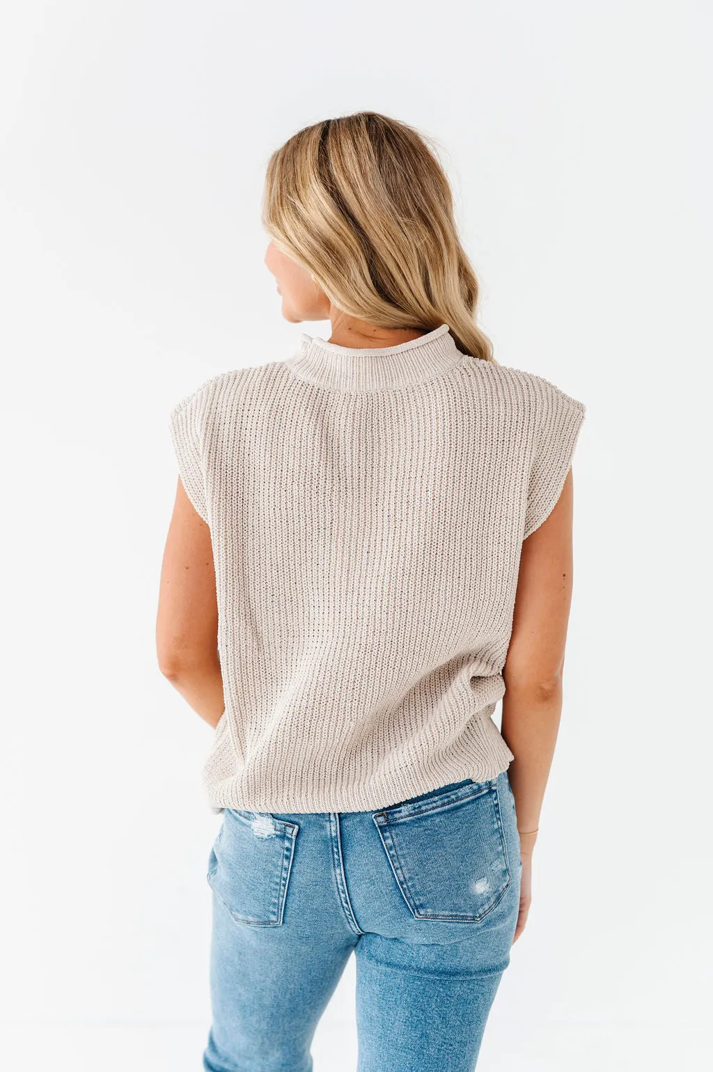 Annie Sweater Top in Ecru