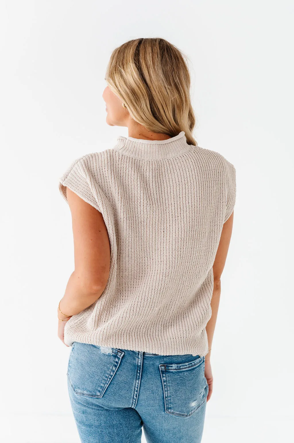 Annie Sweater Top in Ecru