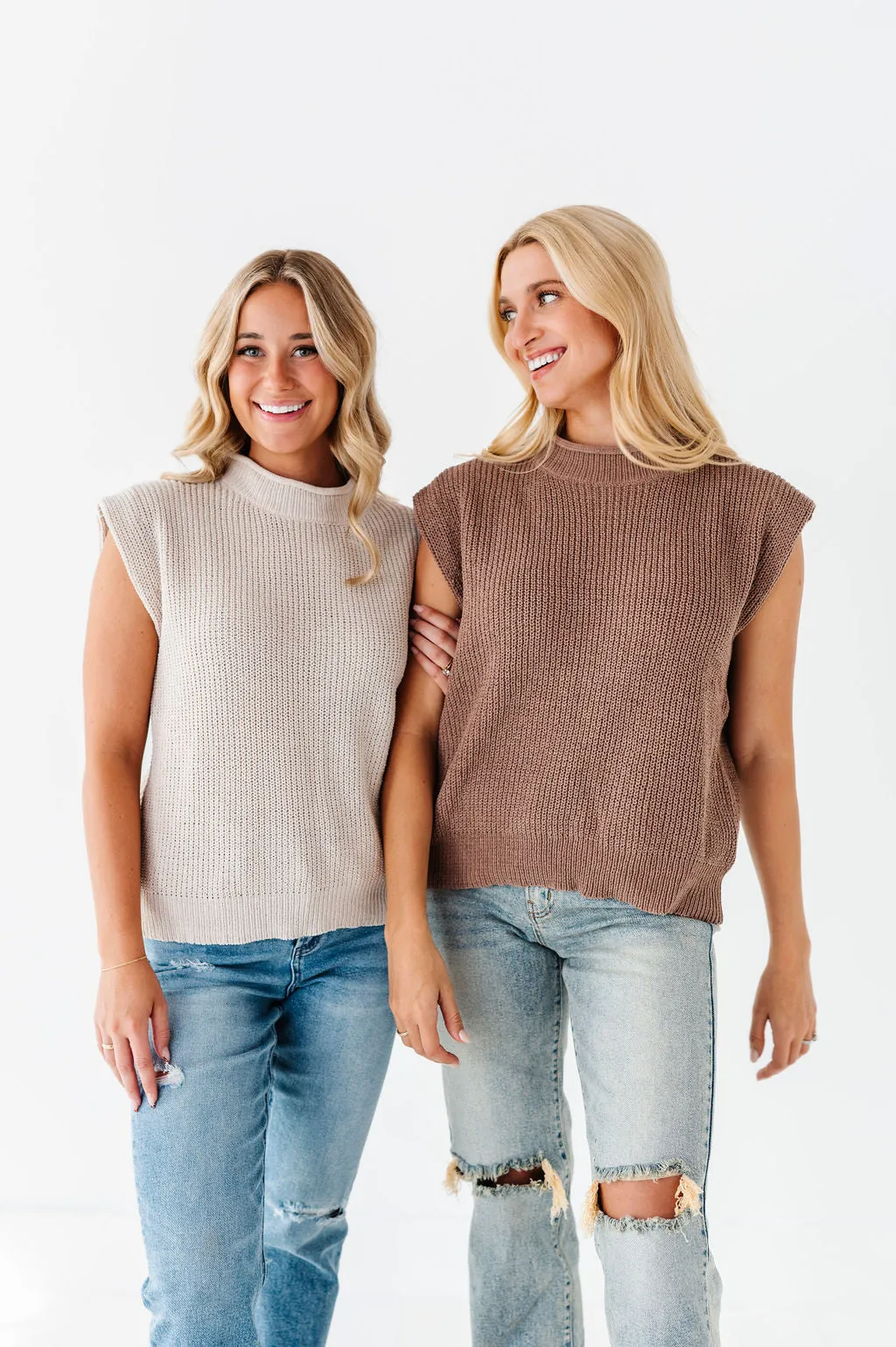 Annie Sweater Top in Ecru