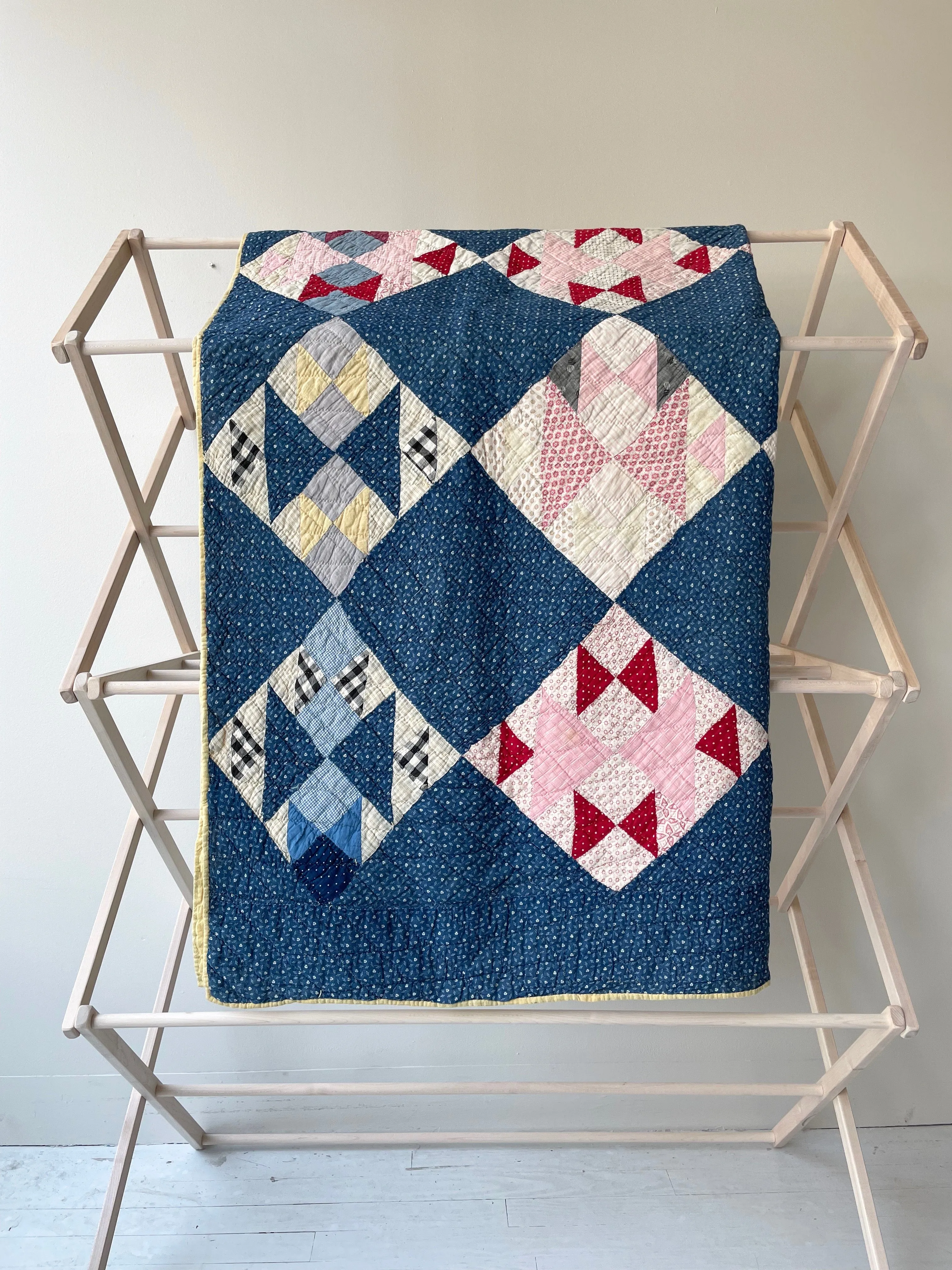 Antique 1900s Crosses & Losses Quilt