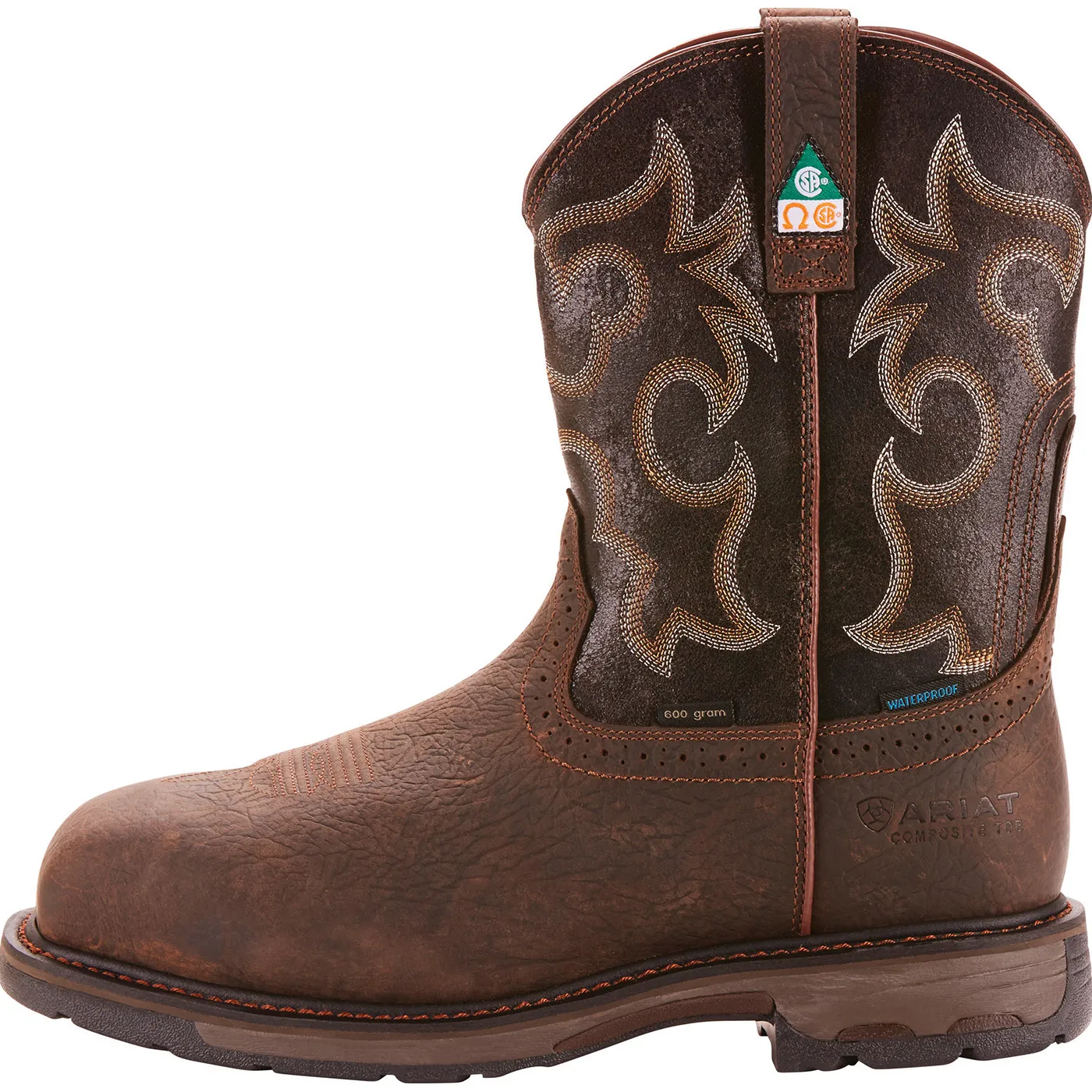 Ariat WorkHog Wide Square Men's 11 inch Composite Toe CSA Puncture Resistant Waterproof 600g Insulated Western Work Boot