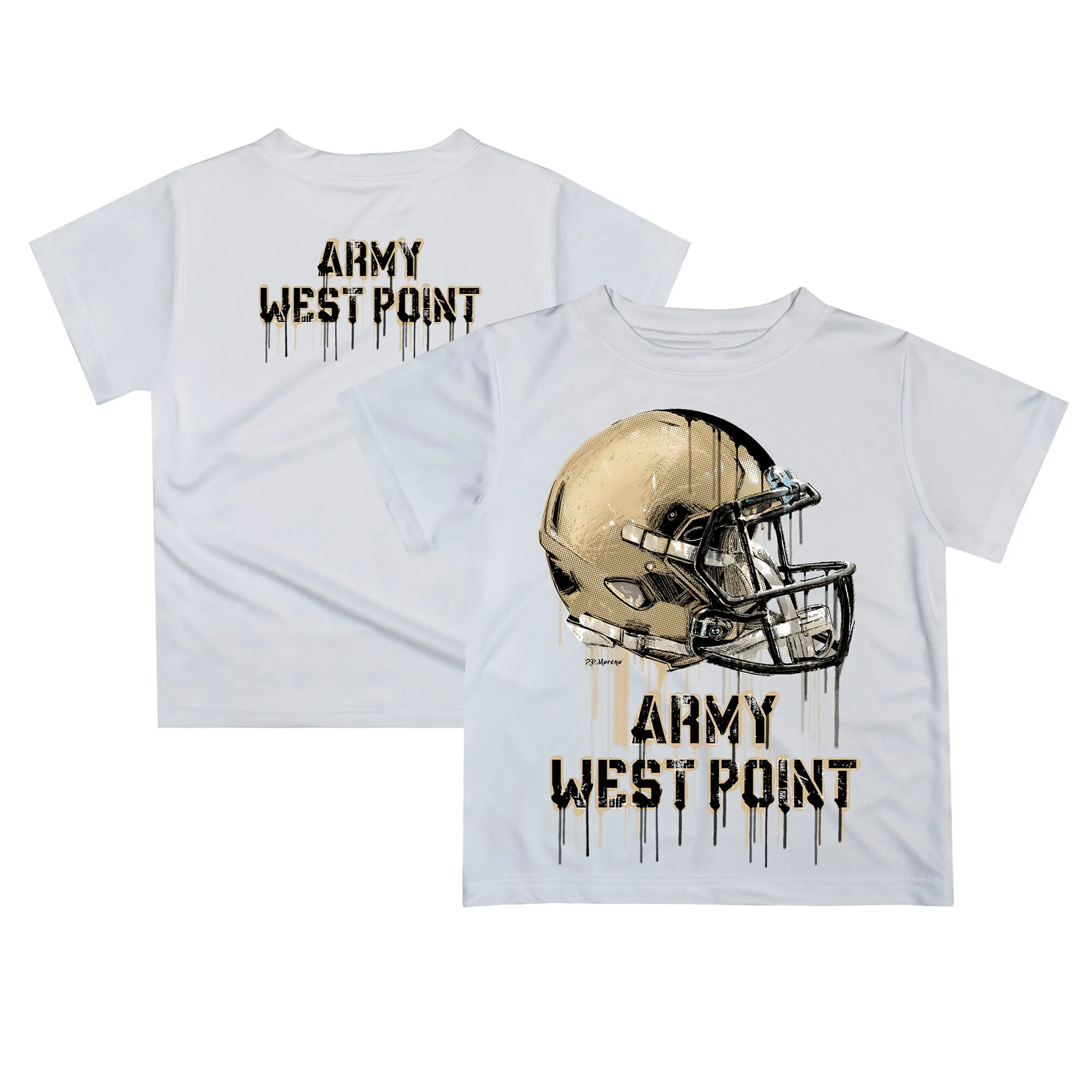 Army Black Knights Infant White Dripping Helmet T-Shirt