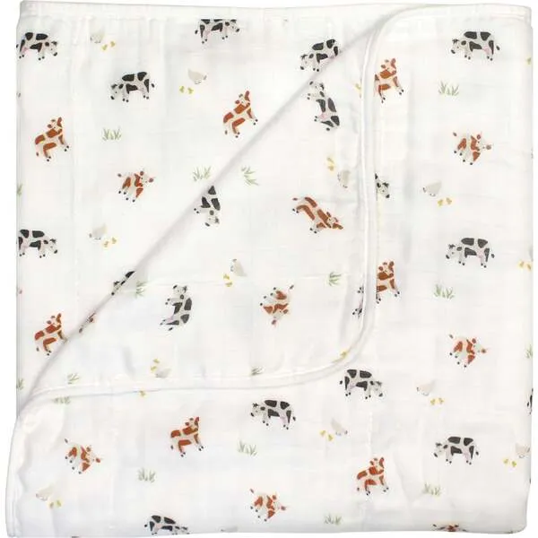 Bamboo Little Blanket, Cow