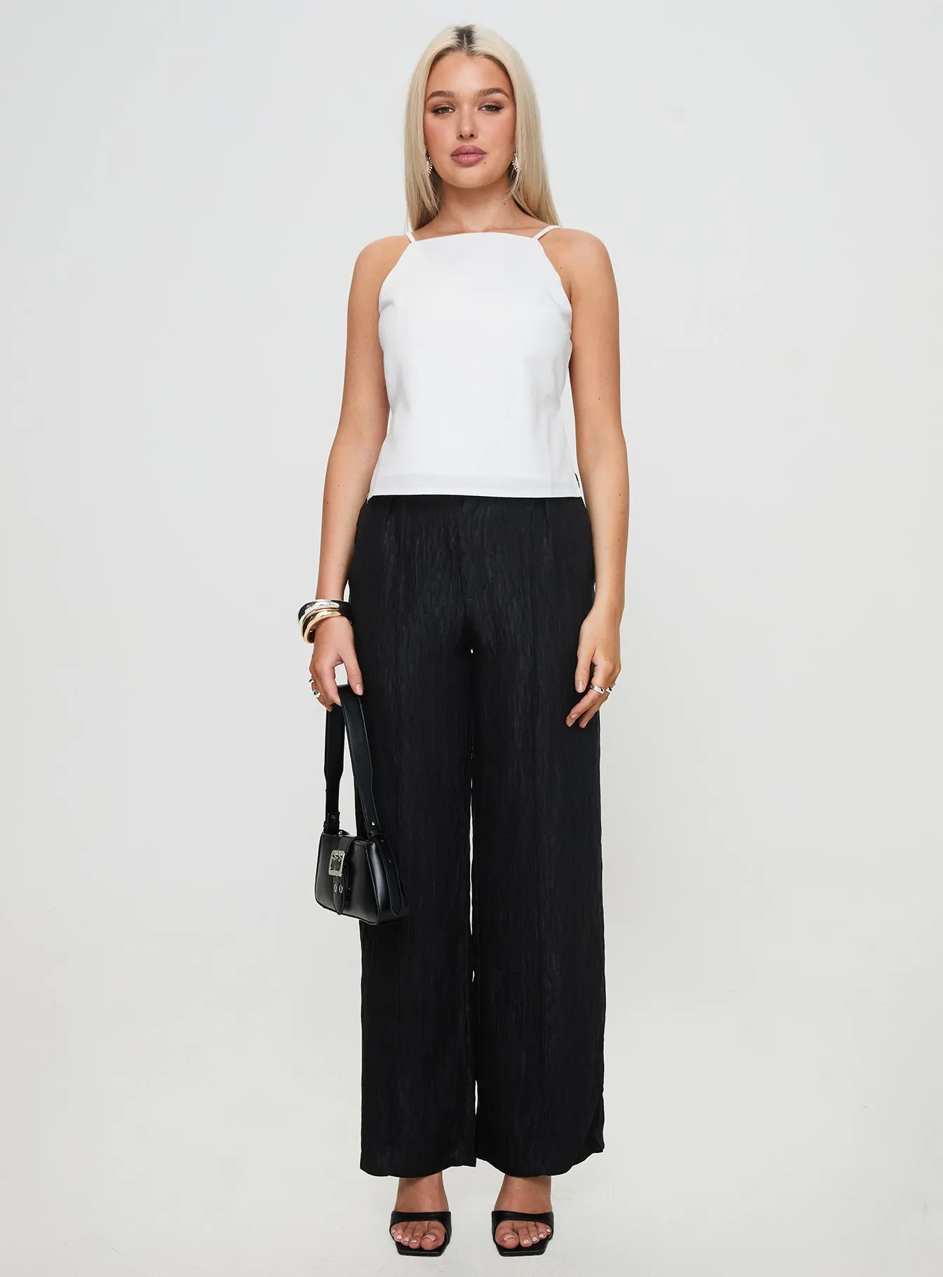 Bonnet Wide Leg Pants Black