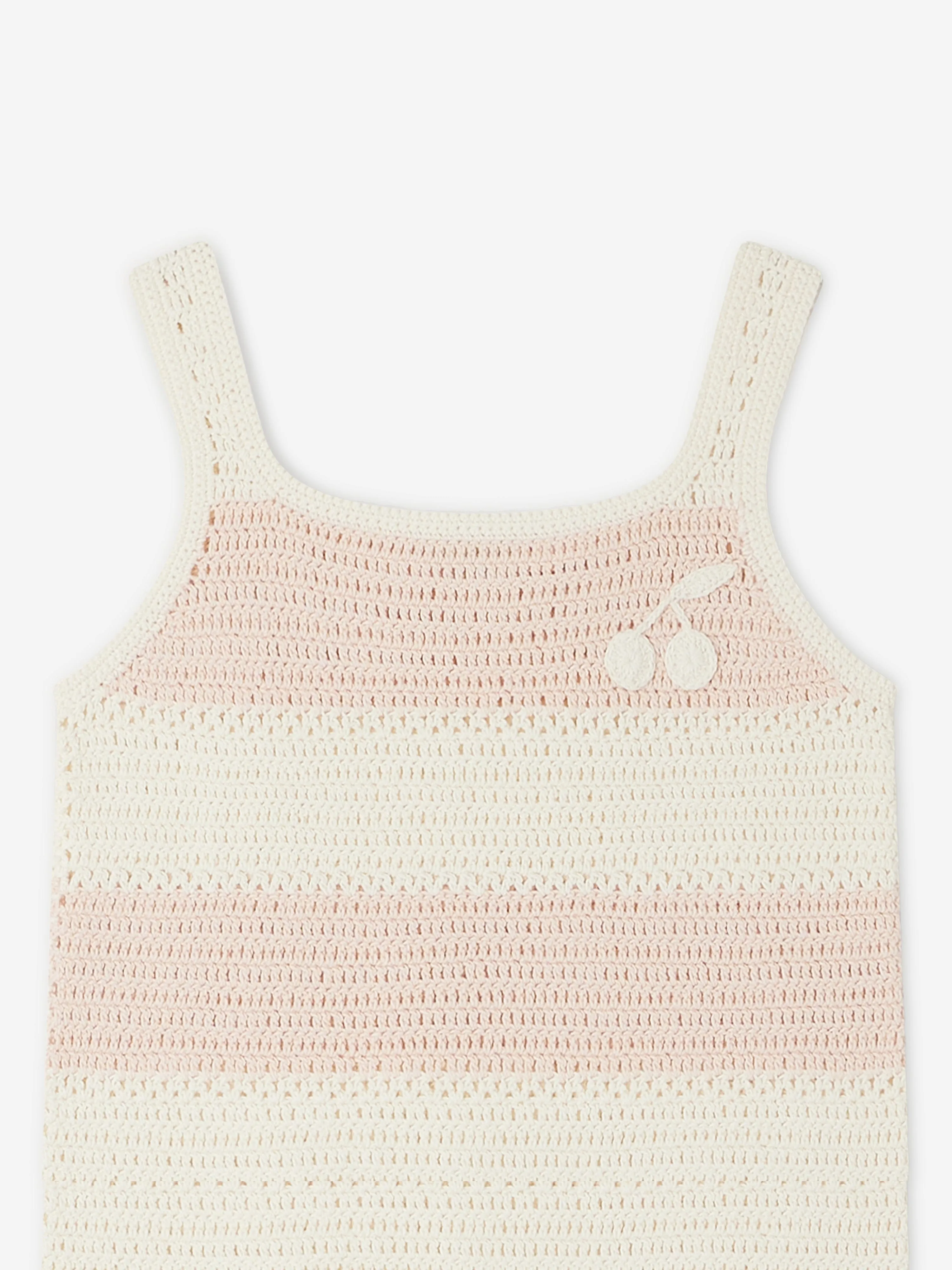 Bonpoint Girls Striped Sleeveless Top in Pink