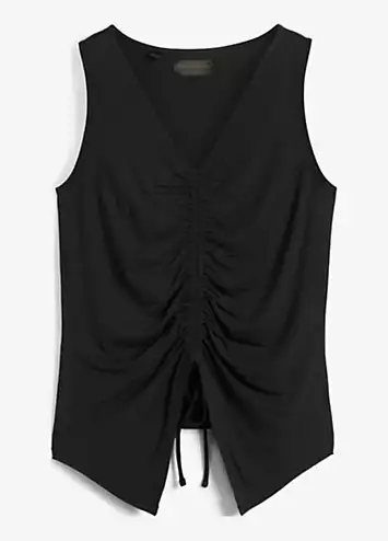 bonprix Sleeveless Ruched Top | Kaleidoscope