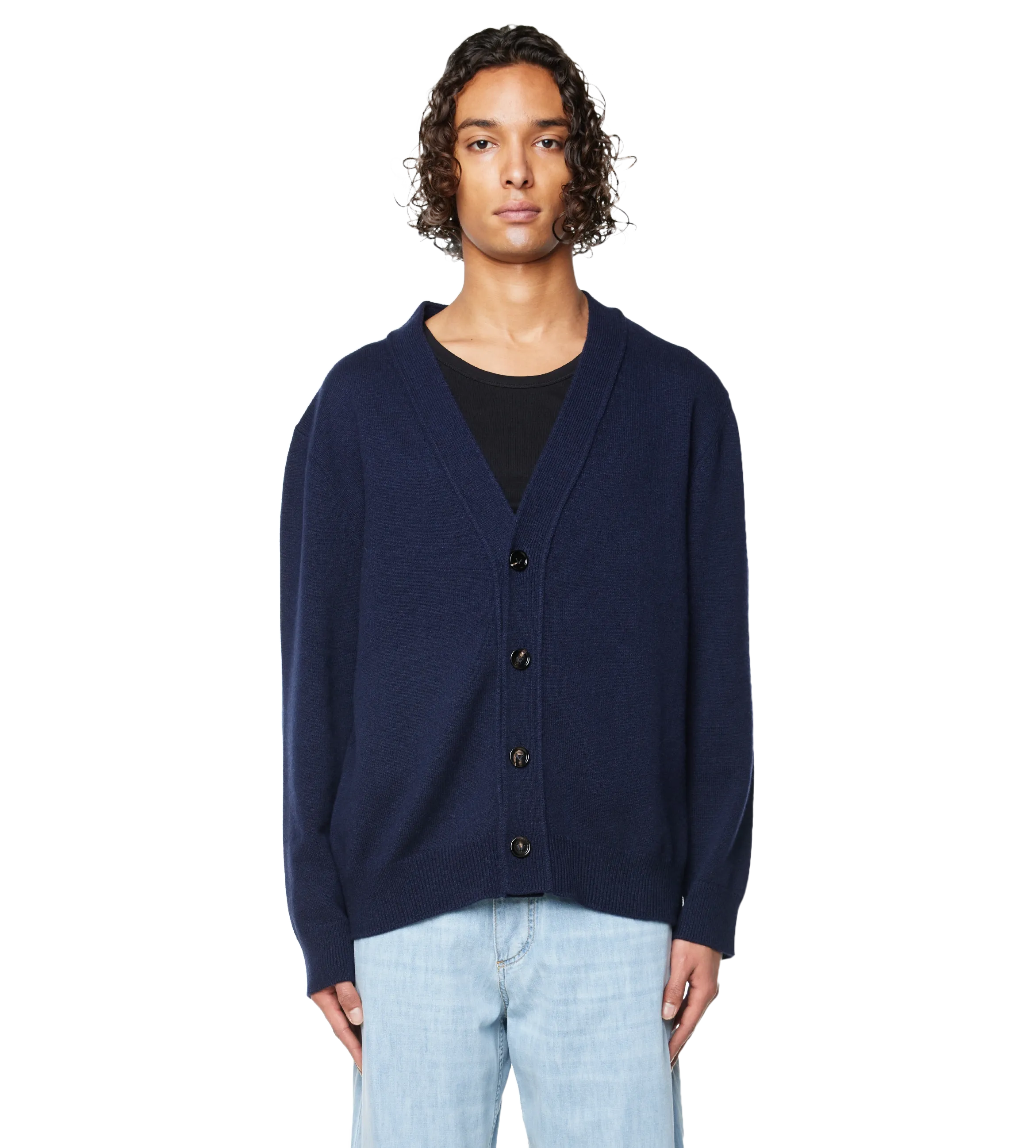 Bottega Veneta    Intrecciato Cashmere Cardigan Blue