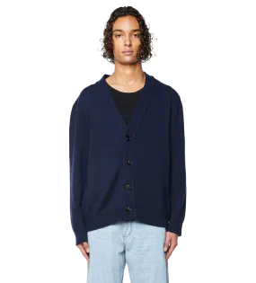 Bottega Veneta    Intrecciato Cashmere Cardigan Blue