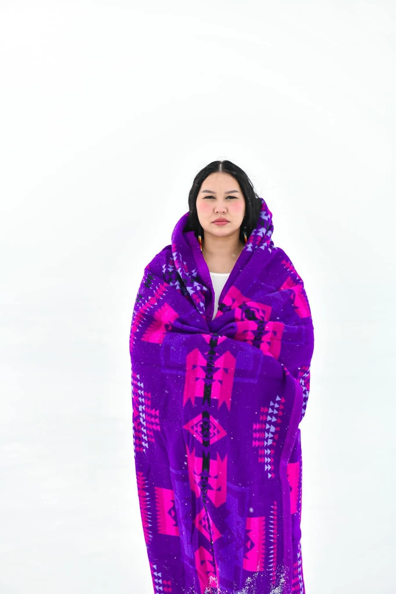 Boy Chief Cotton Blanket - Purple