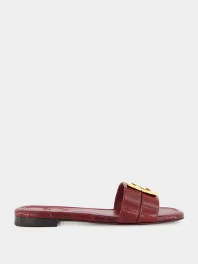 Burgundy FFold Sandals