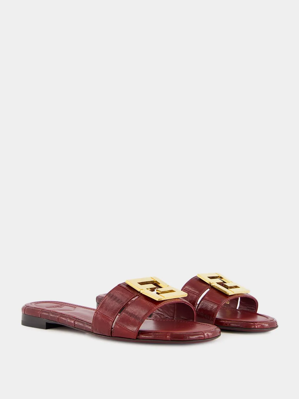 Burgundy FFold Sandals