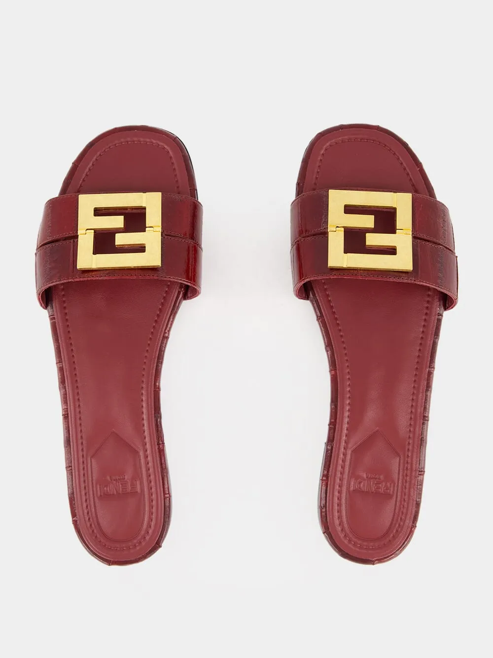 Burgundy FFold Sandals