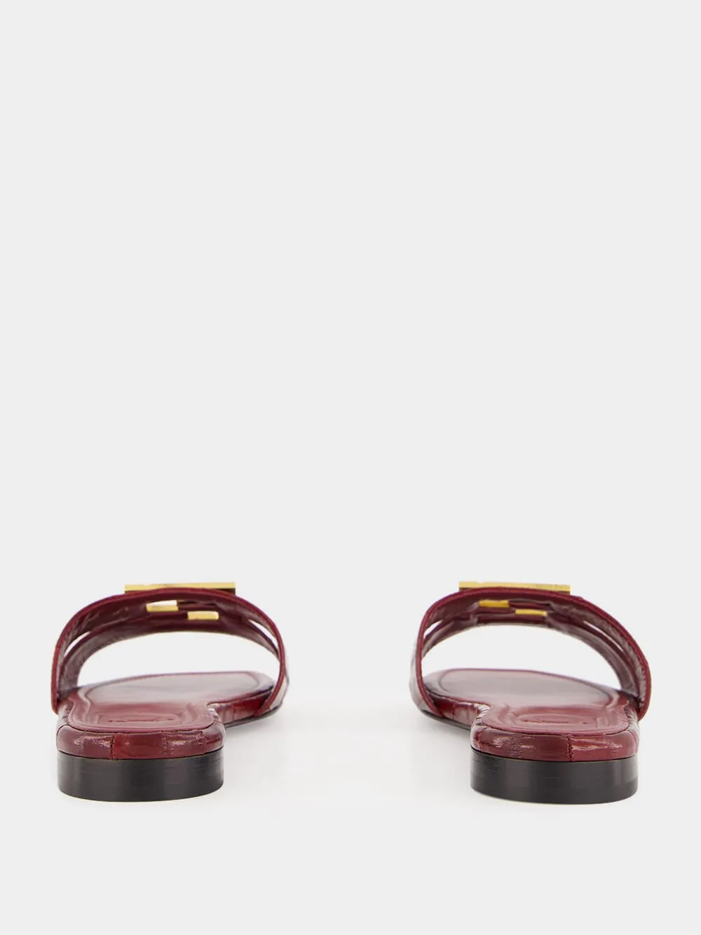 Burgundy FFold Sandals