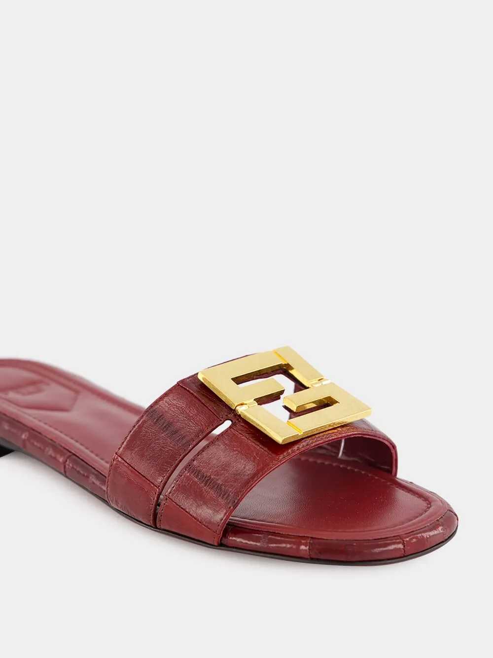 Burgundy FFold Sandals