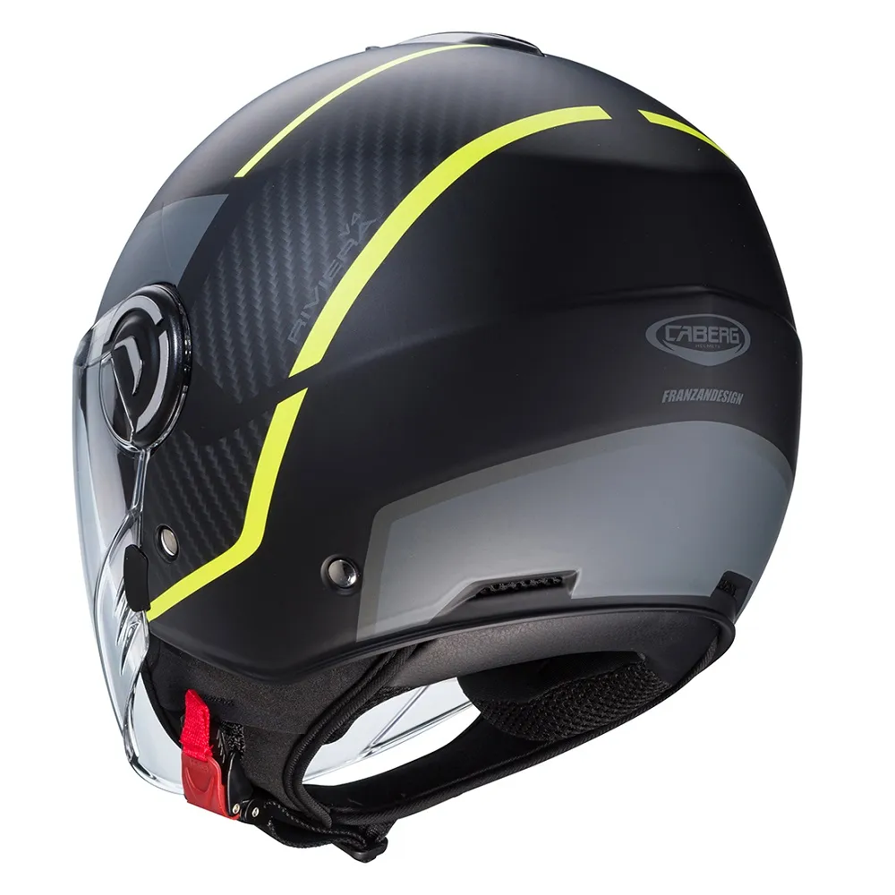 Caberg Riviera v4 X Geo Helmet - Black/Yellow/Anthracite