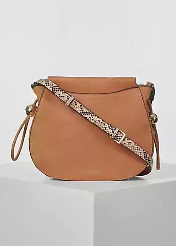 Cecily Camel/Reptile Crossbody Bag by Luella Grey | Look Again