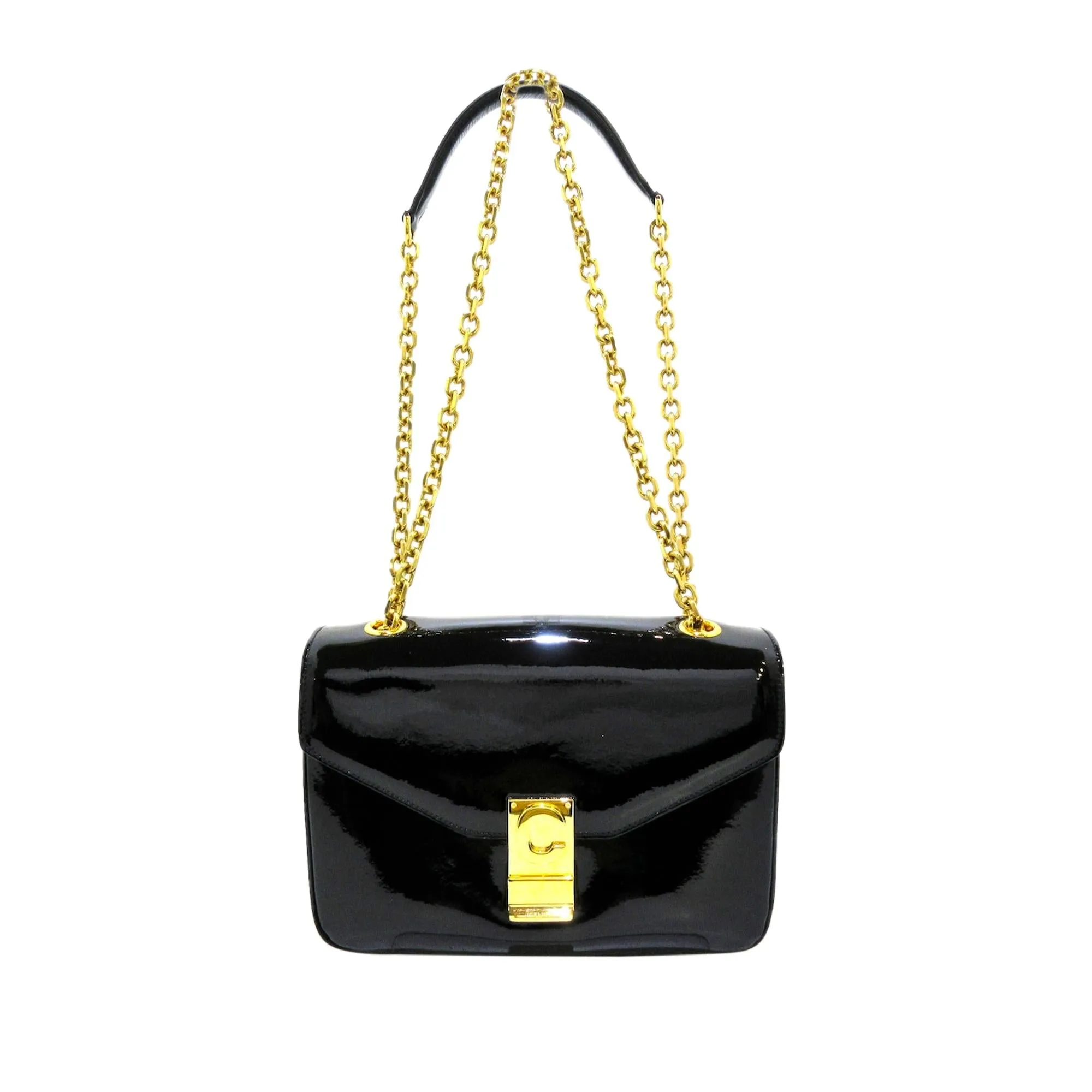 Celine C Bag Patent Leather Crossbody Bag (SHG-37632)