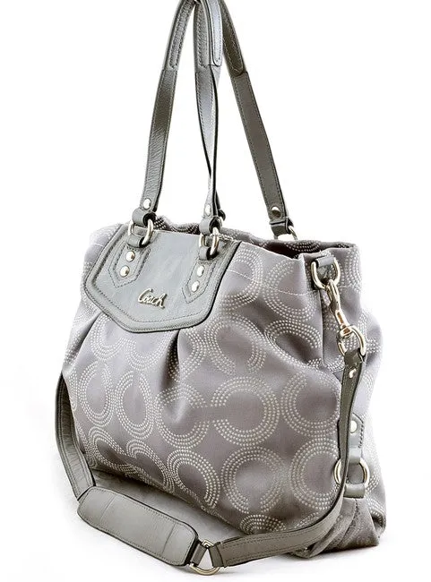 COACH ASHLEY DOTTED OP ART CONVERTIBLE SHOULDER BAG