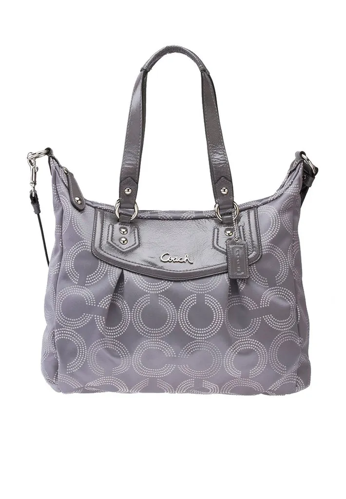 COACH ASHLEY DOTTED OP ART CONVERTIBLE SHOULDER BAG