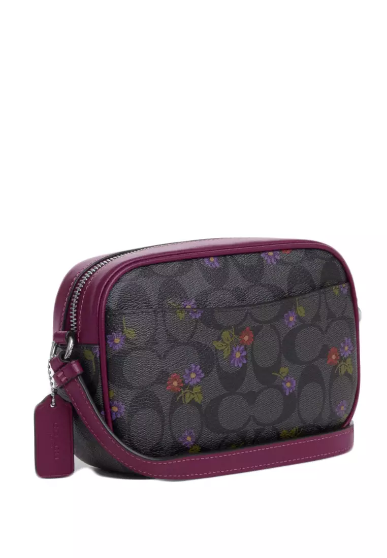 Coach Coach Mini Jamie Camera Bag In Signature Canvas With Country Floral Print - Black/Multi