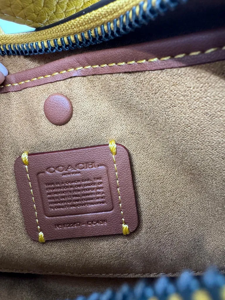 COACH LUNA PEBBLED LEATHER SHOULDER BAG