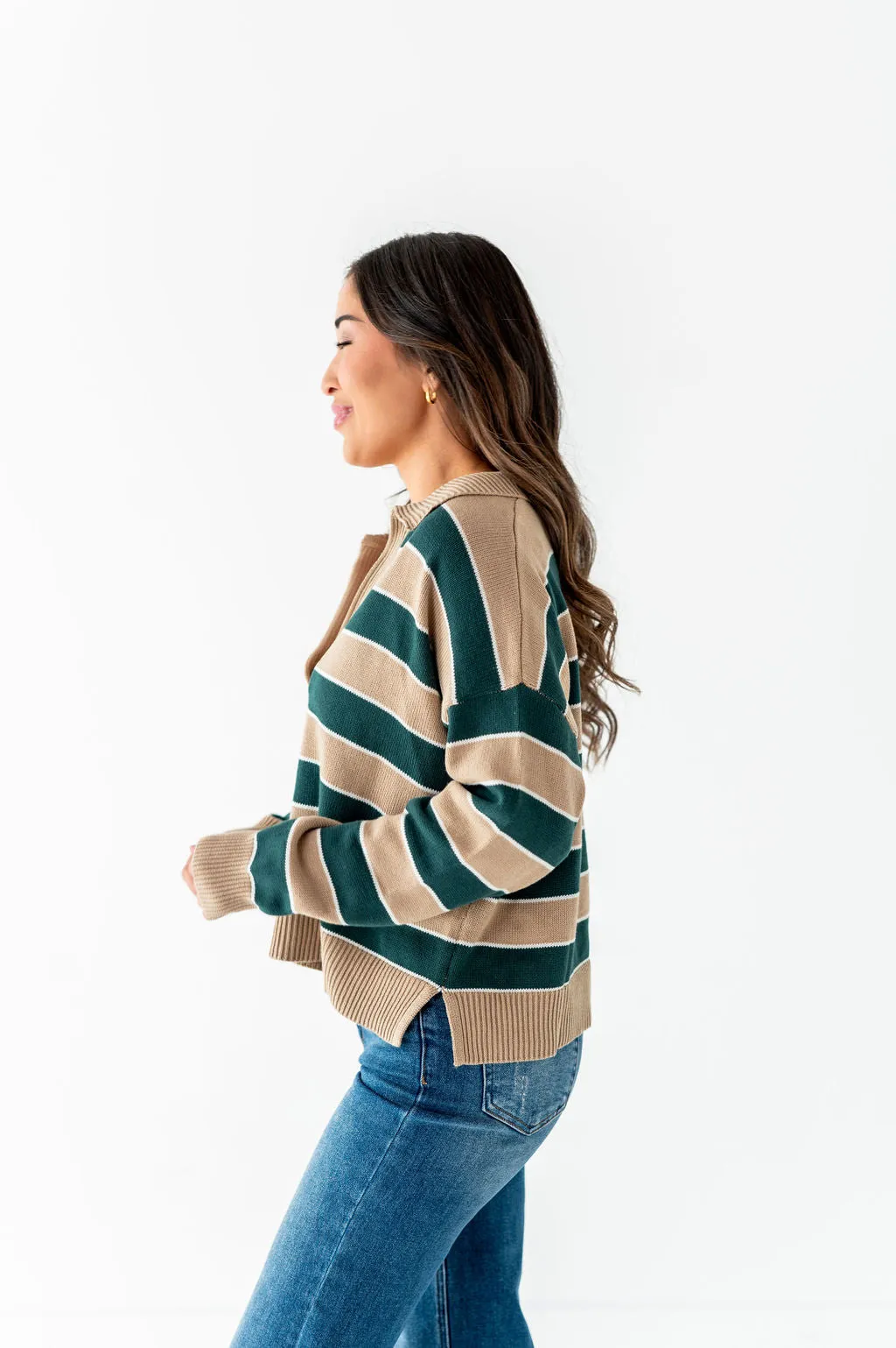 Cohen Striped Polo Sweater