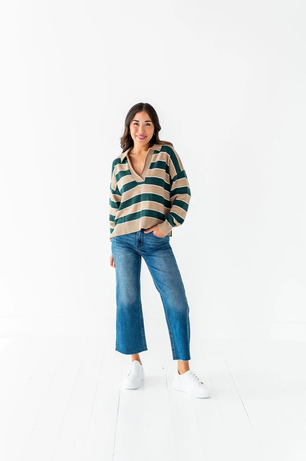 Cohen Striped Polo Sweater