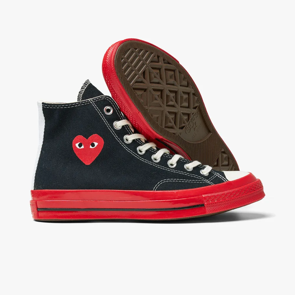 Converse x COMME des GARONS PLAY Chuck Taylor Hi Black / Red Sole