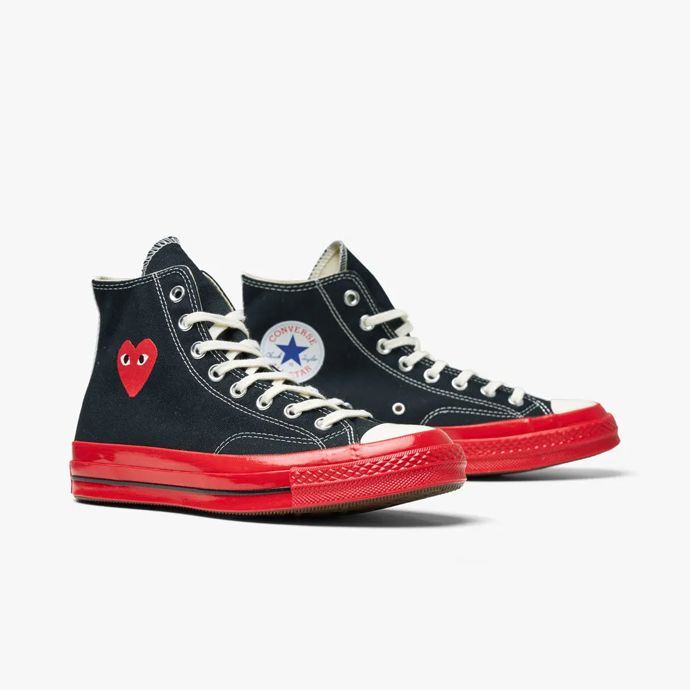 Converse x COMME des GARONS PLAY Chuck Taylor Hi Black / Red Sole