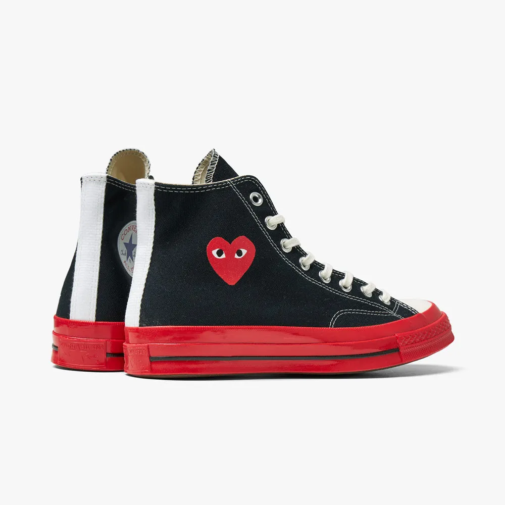 Converse x COMME des GARONS PLAY Chuck Taylor Hi Black / Red Sole