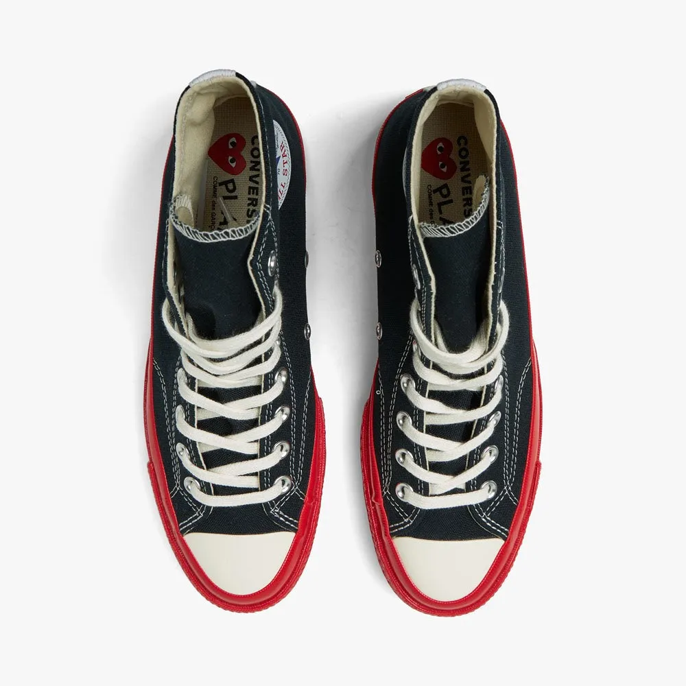 Converse x COMME des GARONS PLAY Chuck Taylor Hi Black / Red Sole