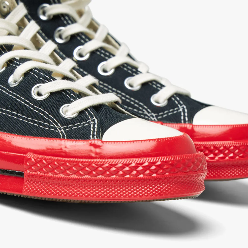 Converse x COMME des GARONS PLAY Chuck Taylor Hi Black / Red Sole