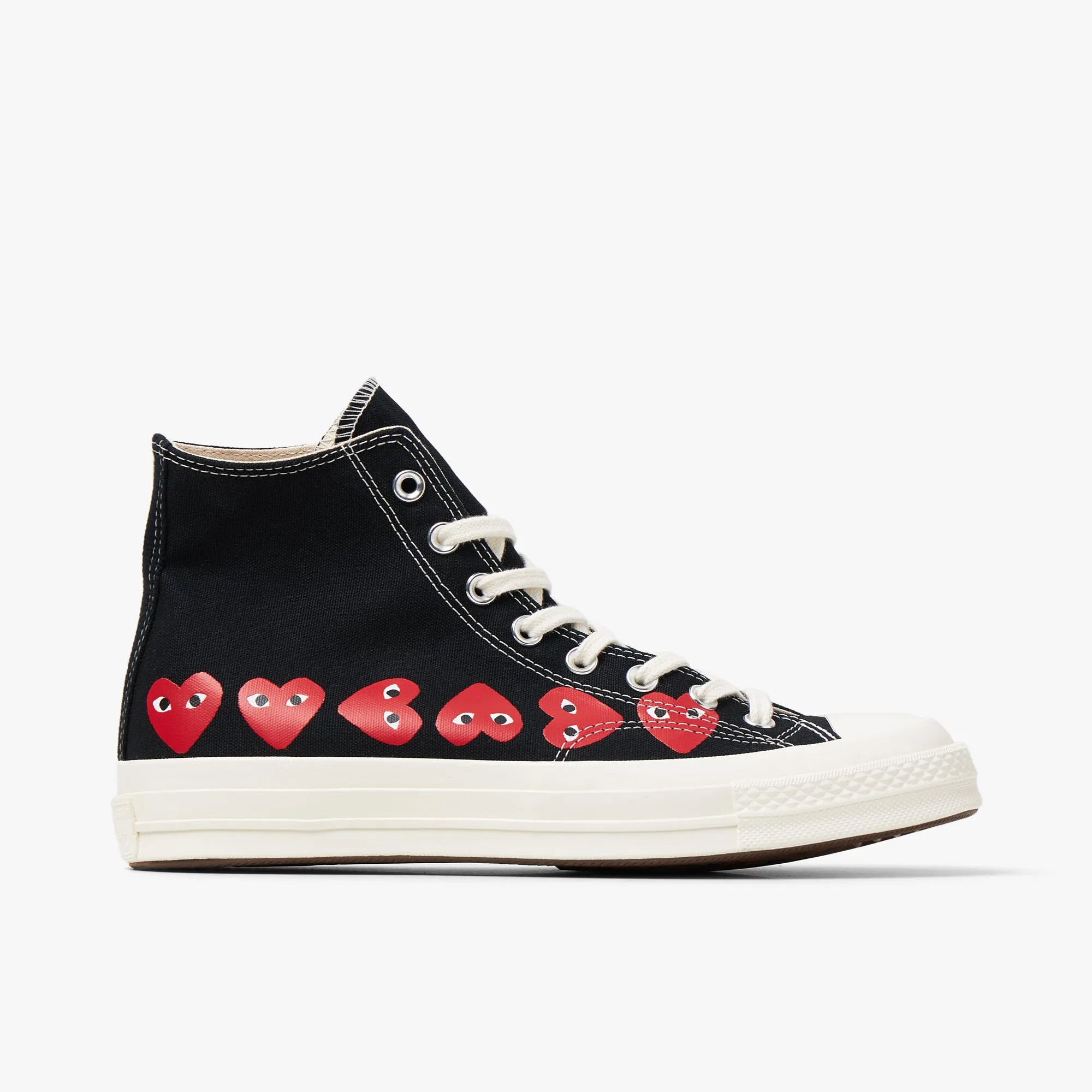 Converse x COMME des GARONS PLAY Chuck Taylor Hi Multi Heart Black