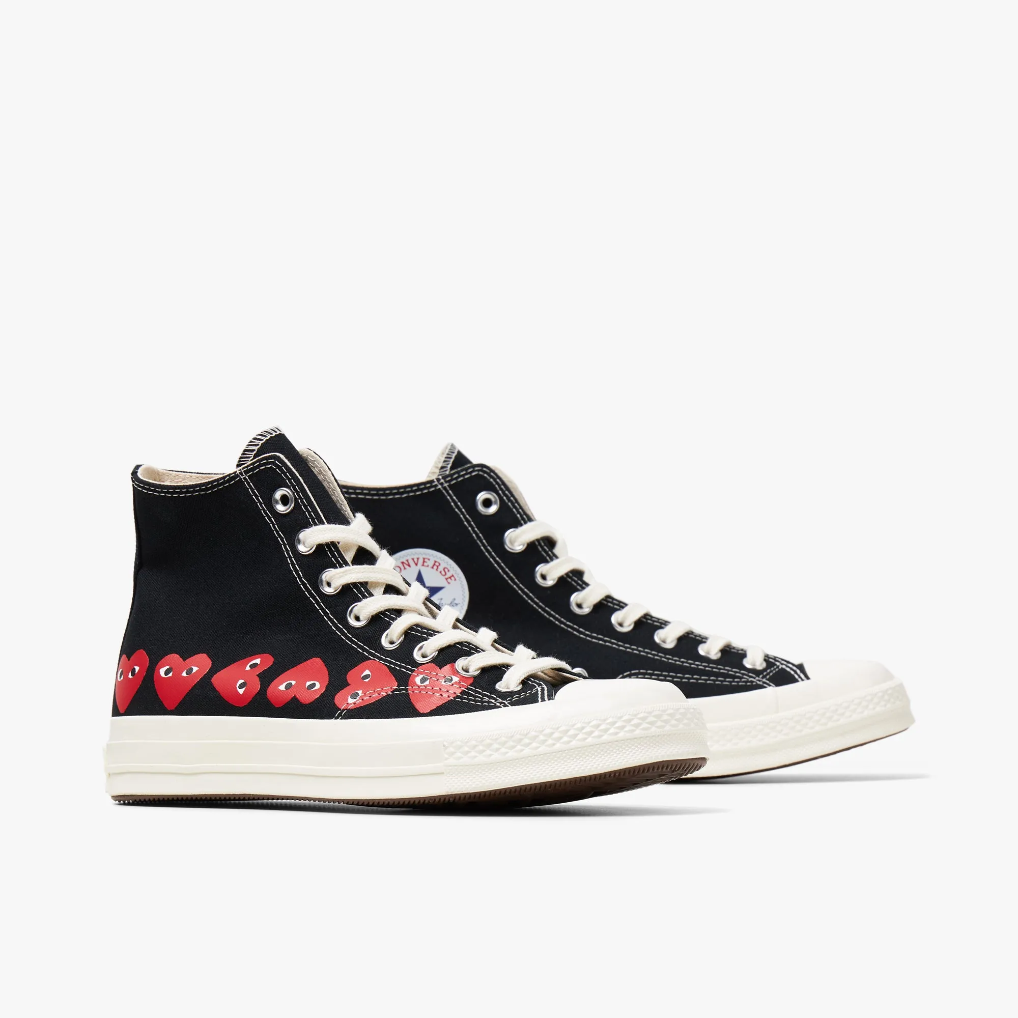 Converse x COMME des GARONS PLAY Chuck Taylor Hi Multi Heart Black