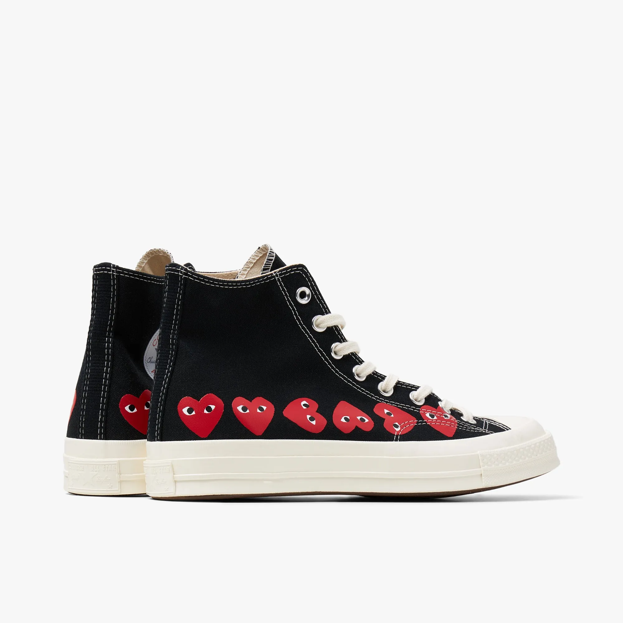 Converse x COMME des GARONS PLAY Chuck Taylor Hi Multi Heart Black