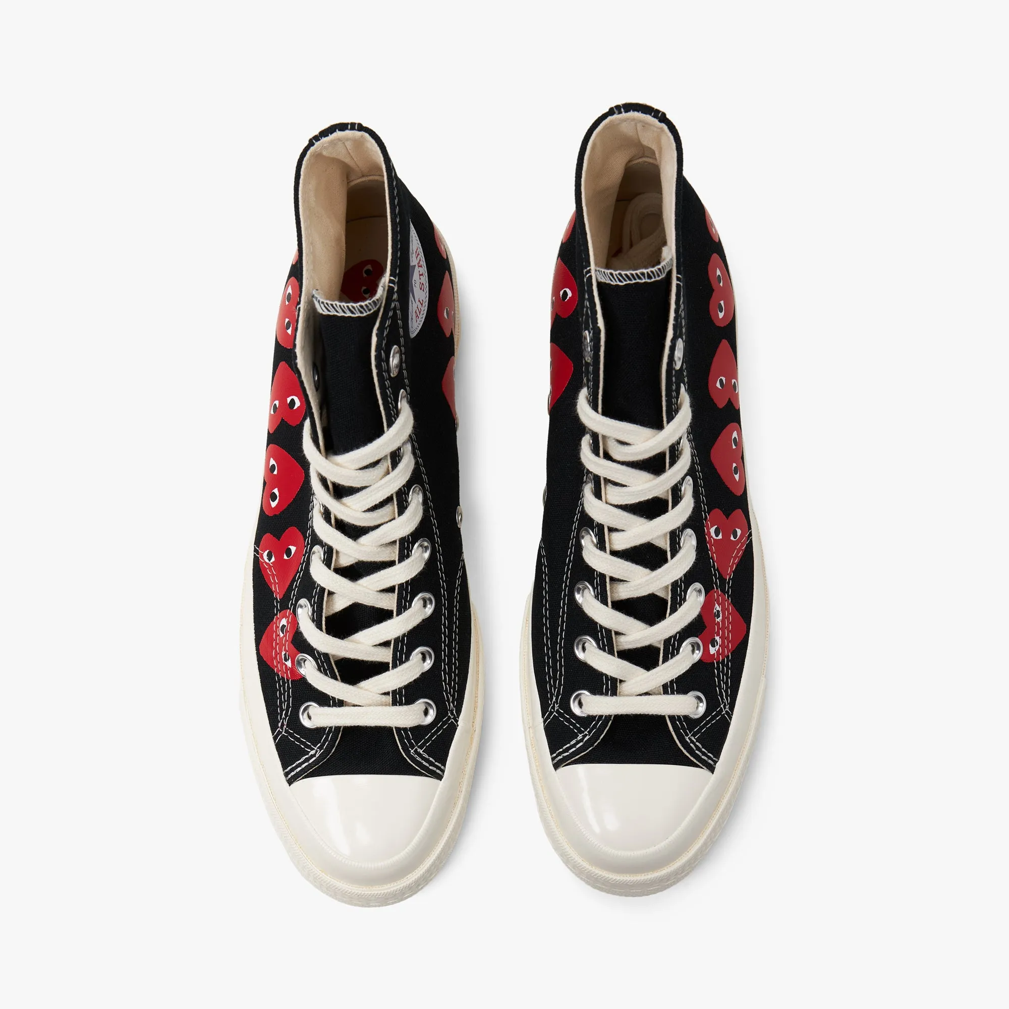 Converse x COMME des GARONS PLAY Chuck Taylor Hi Multi Heart Black