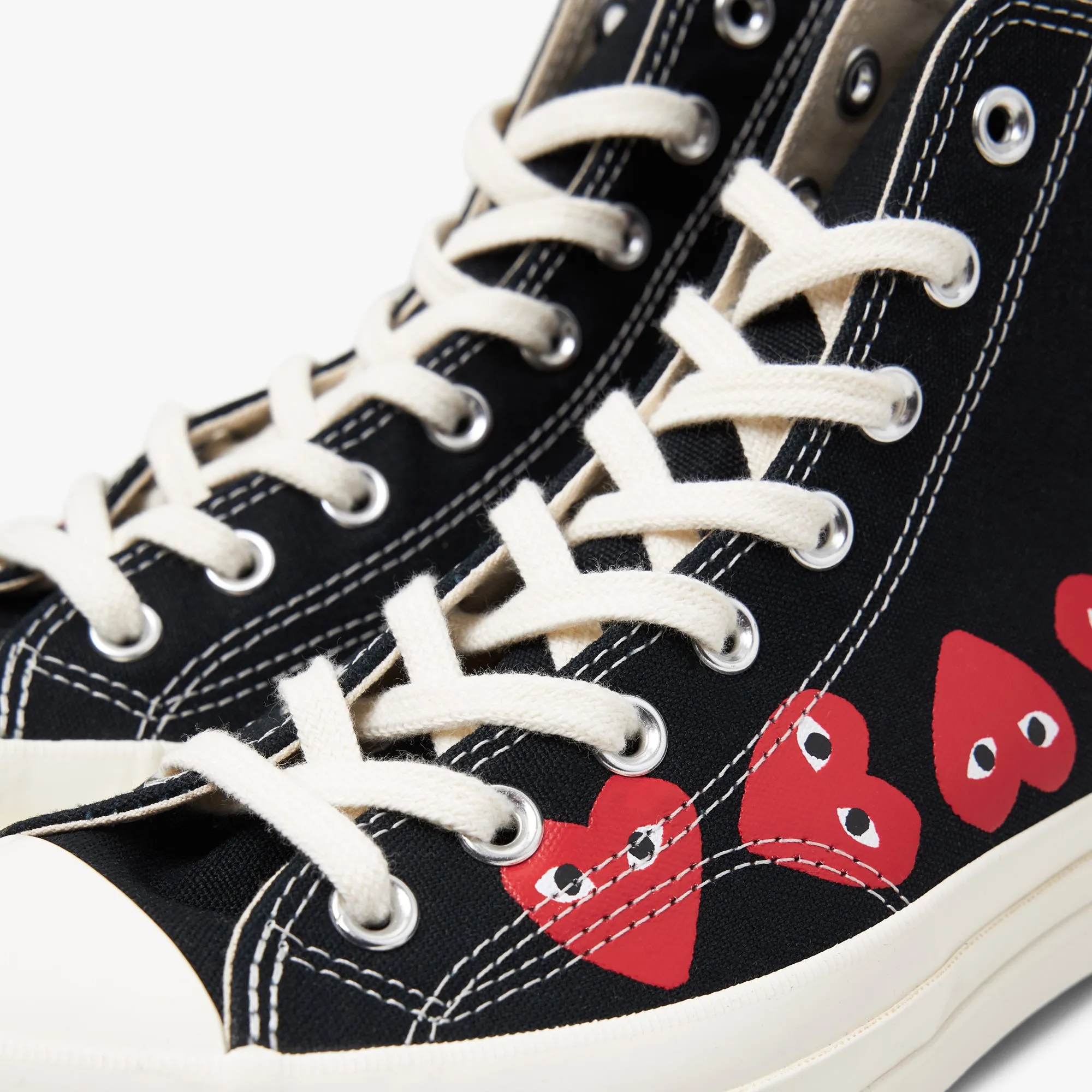 Converse x COMME des GARONS PLAY Chuck Taylor Hi Multi Heart Black