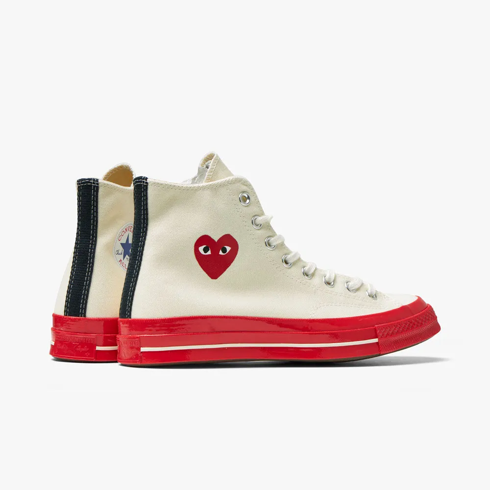 Converse x COMME des GARONS PLAY Chuck Taylor Hi Off White / Red Sole