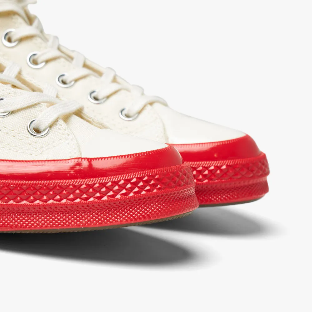 Converse x COMME des GARONS PLAY Chuck Taylor Hi Off White / Red Sole