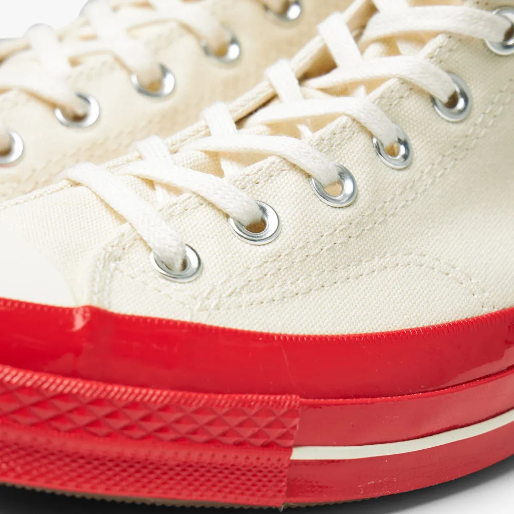 Converse x COMME des GARONS PLAY Chuck Taylor Hi Off White / Red Sole